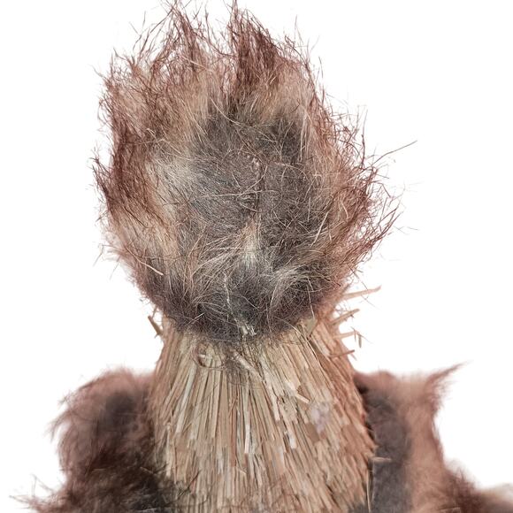 Gnome St Nicholas/Santa Straw with Faux Fur, Unique Christmas Decoration - Picture 4 of 8